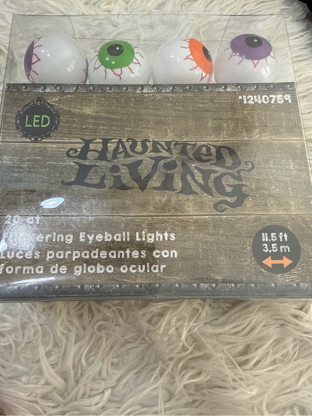 NWT Haunted Living LED Flickering Eyeball Lights